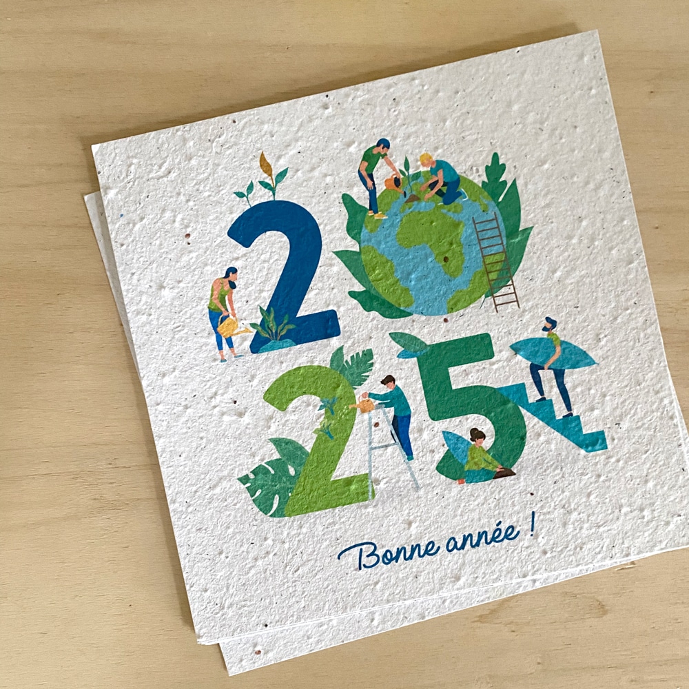 Carte de voeux ensemencée 2025