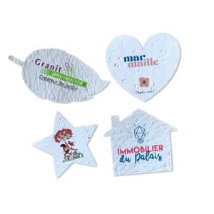 Les formes de découpe à planter ensemencées de graines de fleurs