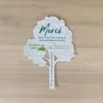 Découpe d'arbre en papier ensemencé pour entreprise