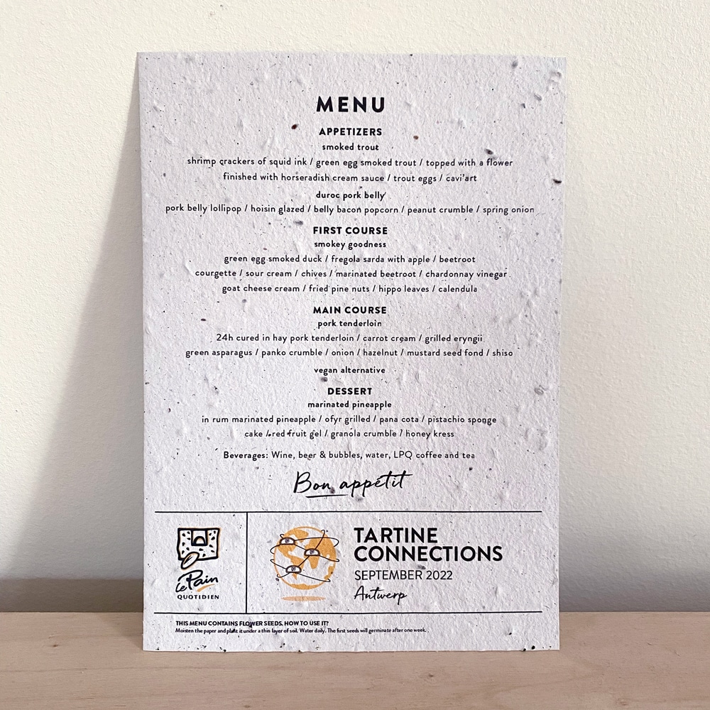Les menus ensemencés