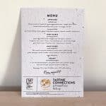 Menu à planter ecologique pour hotels et restaurants