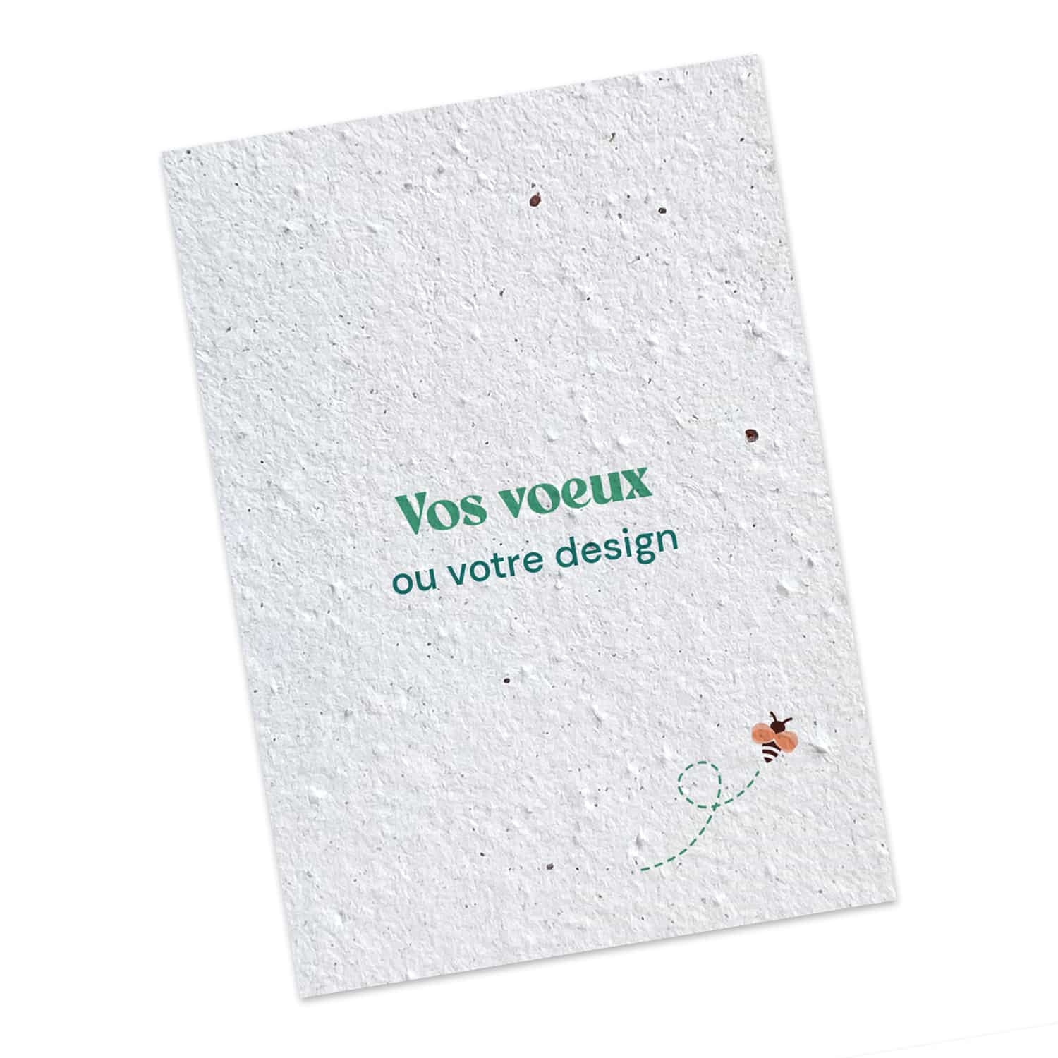 Carte de voeux planter personnalisable A6