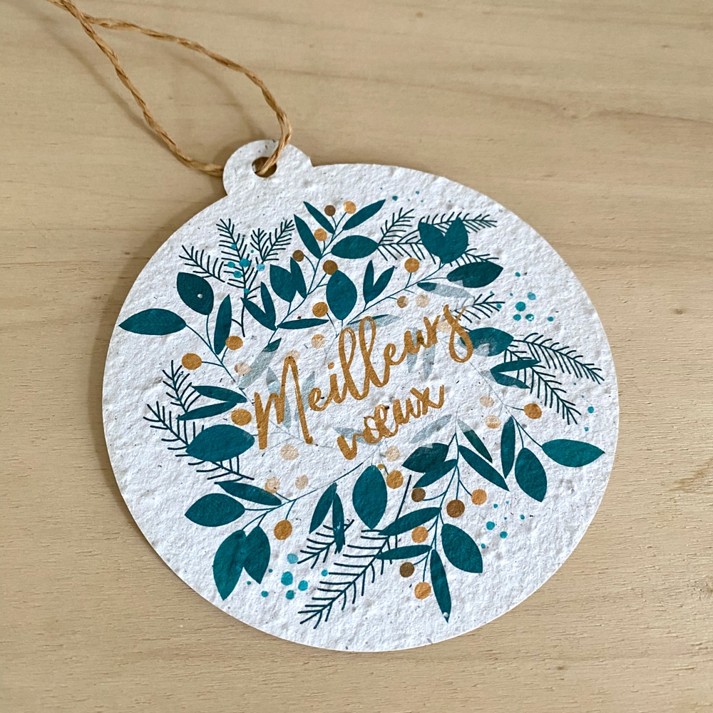 Carte de voeux Boule de Noël 2025