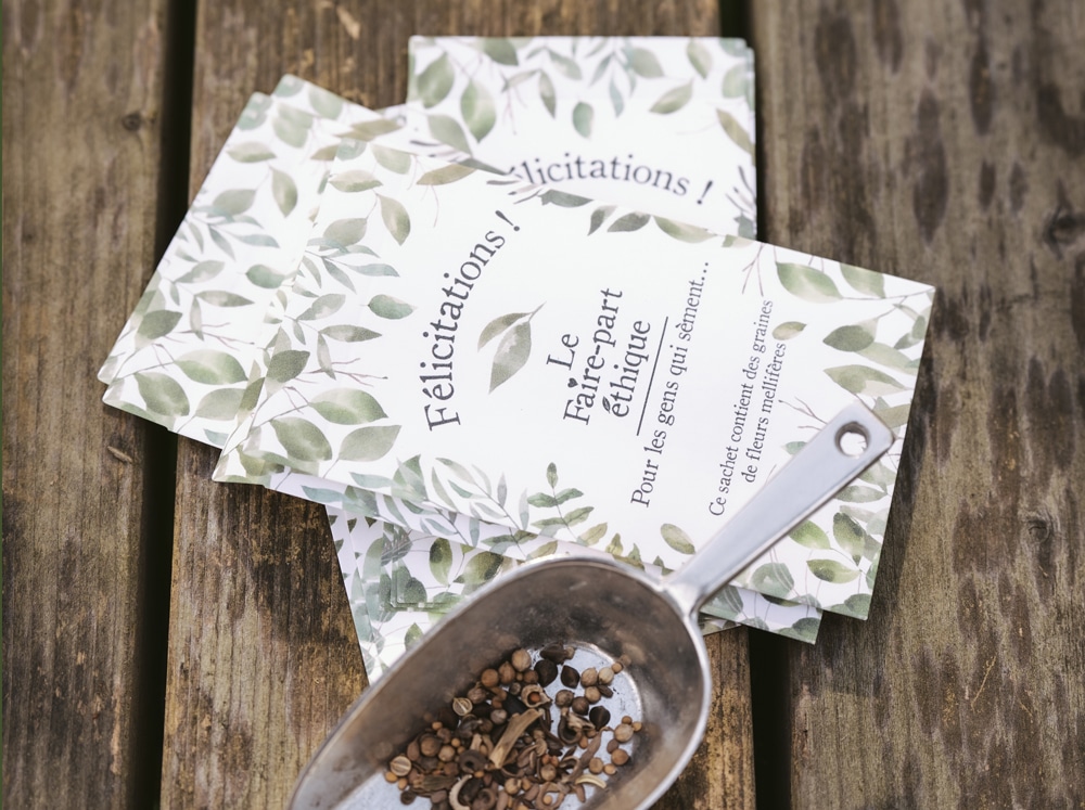 Sachet de graines bio personnalisables