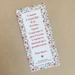 Marque-page ecologique