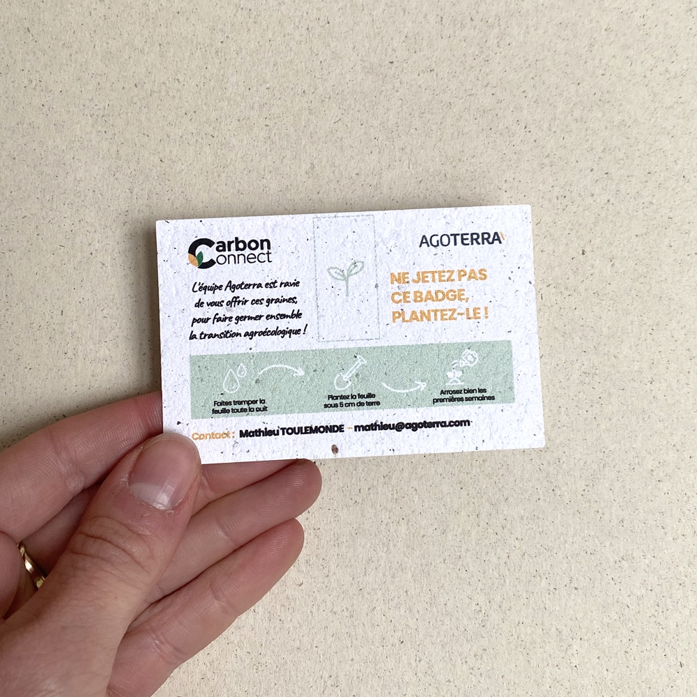 Badge ensemencé evenement