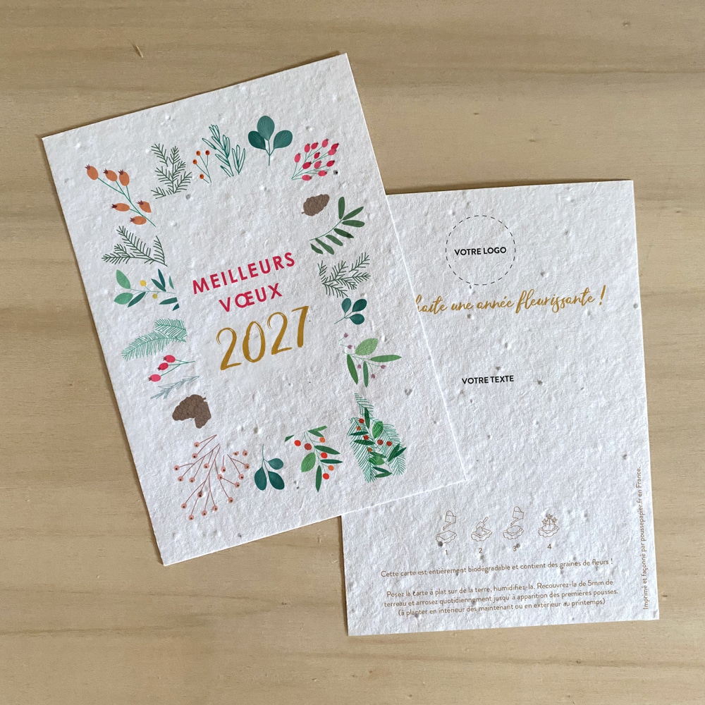 Carte de voeux à planter 2027