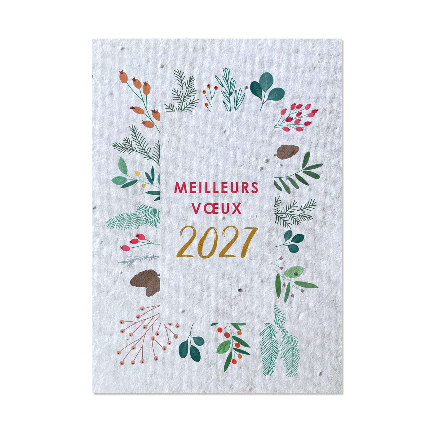 Carte de voeux planter 2027 - Feuillage - A6