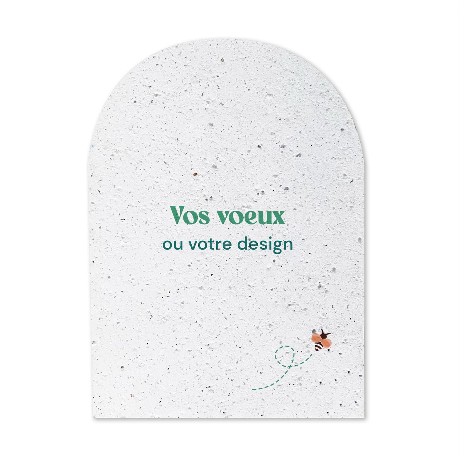 Carte de voeux à planter personnalisable - Découpe arche