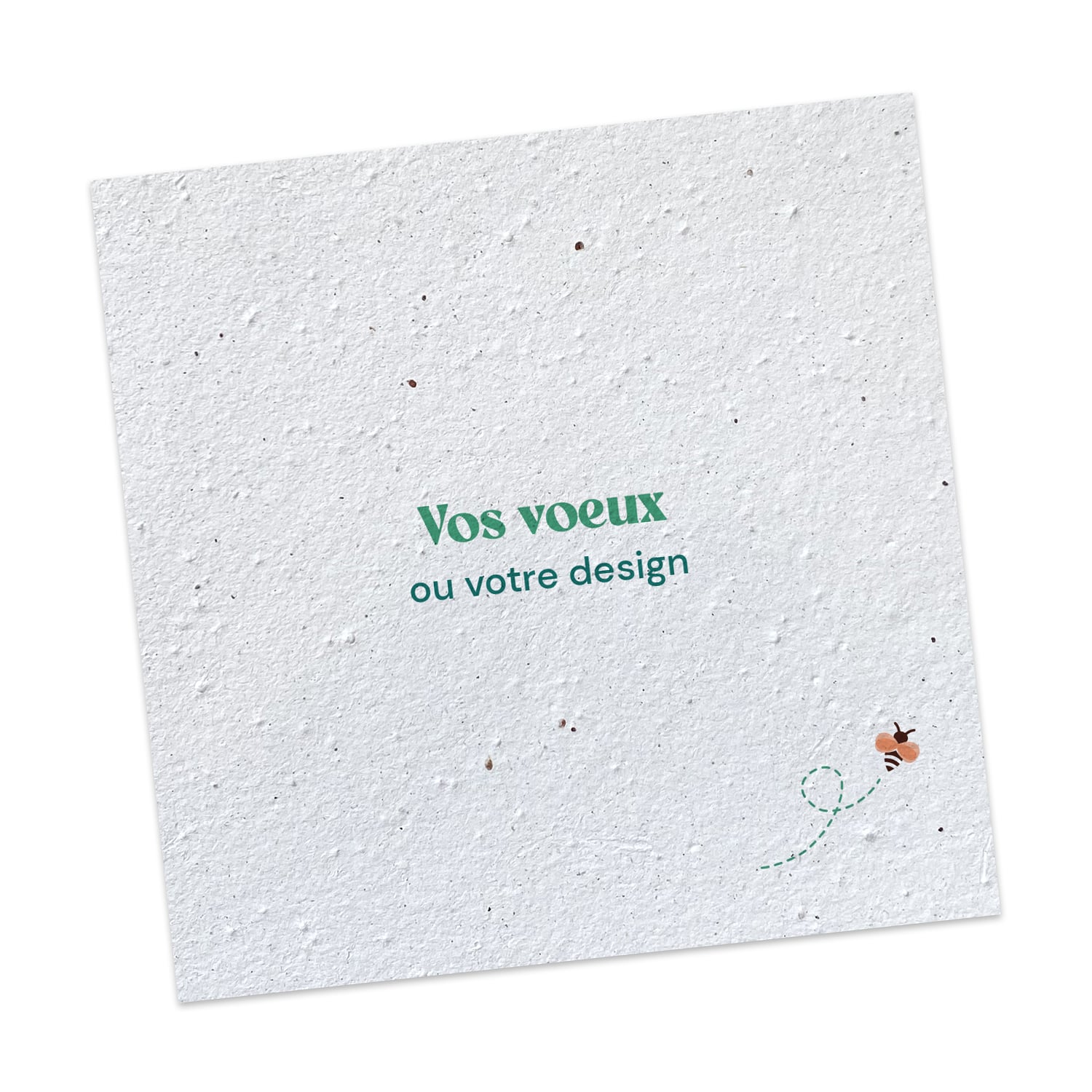 Carte de voeux à planter personnalisable Carré