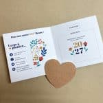 Carte de voeux coeur à planter