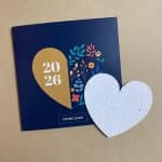Carte de voeux coeur ensemence